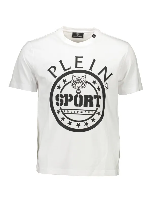 "Plein Sport T-Shirts im Sale | Plein Sport Kontrast Logo TShirt Rundhals Weiß online kaufen"|Planet-Deluxe