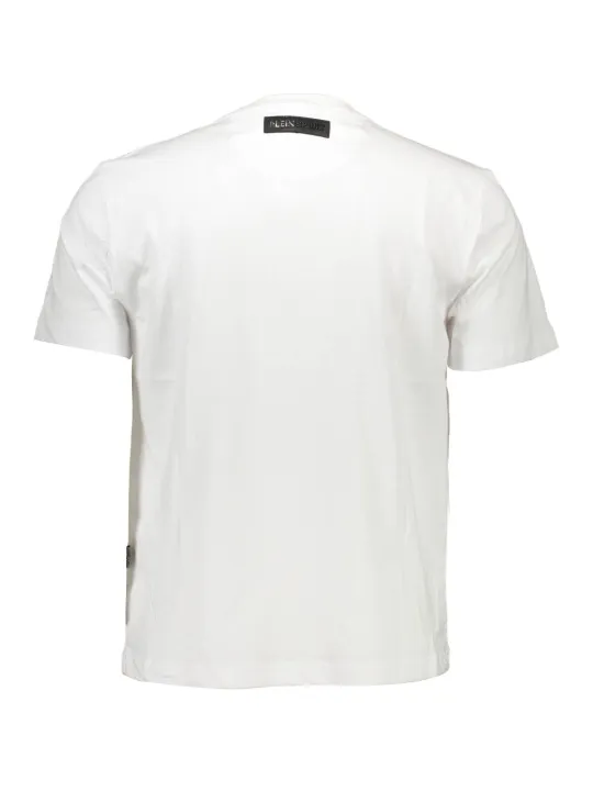 "Plein Sport T-Shirts im Sale | Plein Sport Kontrast Logo TShirt Rundhals Weiß online kaufen"|Planet-Deluxe