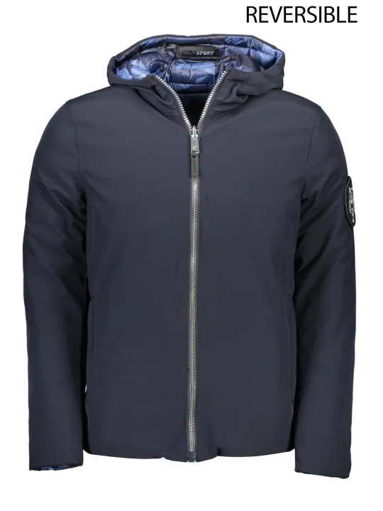 "Plein Sport Jacken im Sale | Wendbare Kapuzenjacke mit Taschen und Reißverschluss Navy online kaufen"|Planet-Deluxe