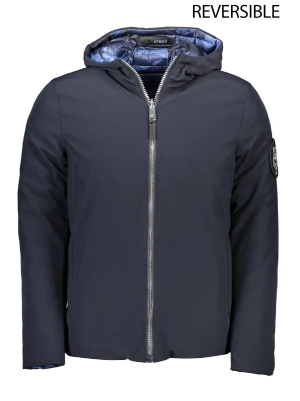"Plein Sport Jacken im Sale | Wendbare Kapuzenjacke mit Taschen und Reißverschluss Navy online kaufen"|Planet-Deluxe
