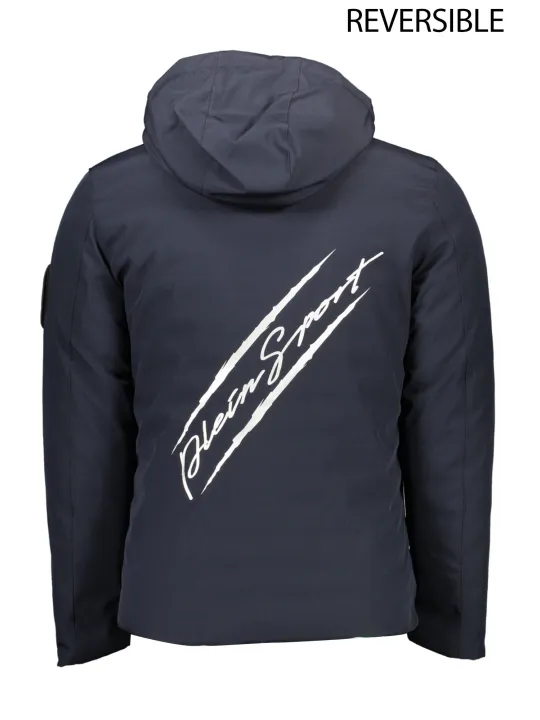 "Plein Sport Jacken im Sale | Wendbare Kapuzenjacke mit Taschen und Reißverschluss Navy online kaufen"|Planet-Deluxe
