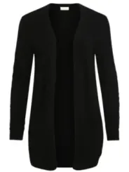 Schwarze Vila V-Ausschnitt Strickjacke