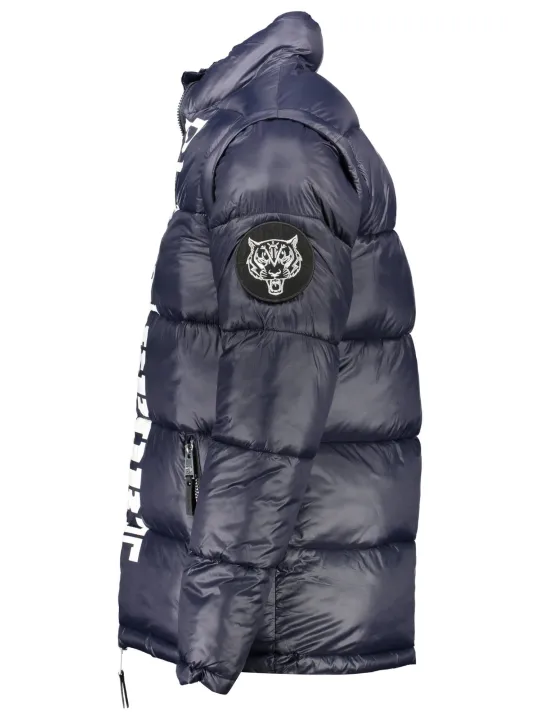 "Plein Sport Jacken im Sale | Abnehmbare Langarmjacke mit Taschen und Print Navy online kaufen"|Planet-Deluxe