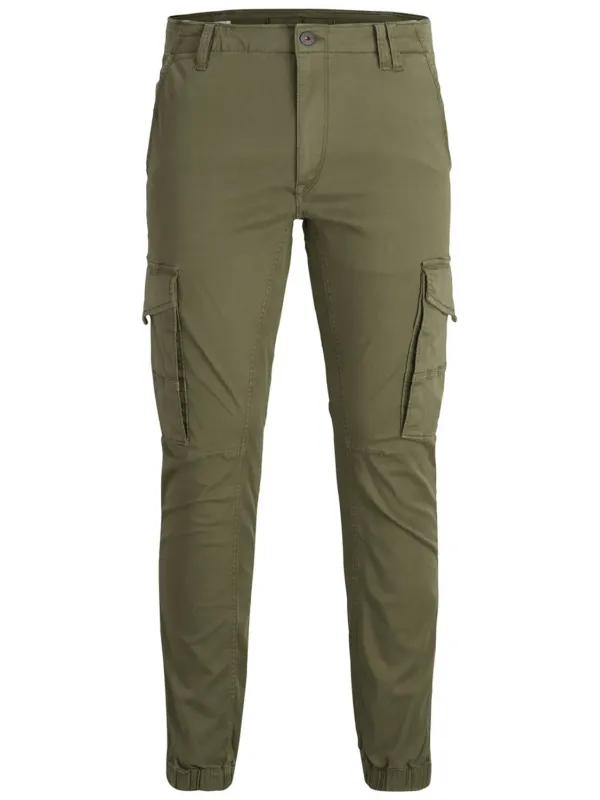 Grüne Cargohose mit Seitentaschen Grüne Cargohose mit Seitentaschen