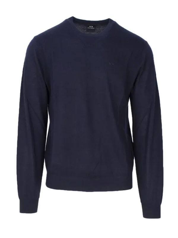 Armani Exchange blauer Crewneck Pullover Armani Exchange blauer Crewneck Pullover