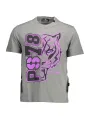 "Plein Sport T-Shirts im Sale | Plein Sport Kontrast T-Shirt mit Logo und Rundhalsausschnitt online kaufen"|Planet-Deluxe