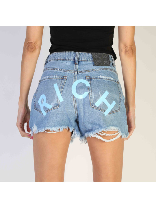 Blaue Jeansshorts mit RICH-Aufdruck