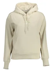 "Calvin Klein Sweatshirts im Sale | Calvin Klein Kapuzensweatshirt Beige mit Taschen und Logo online kaufen"|Planet-Deluxe