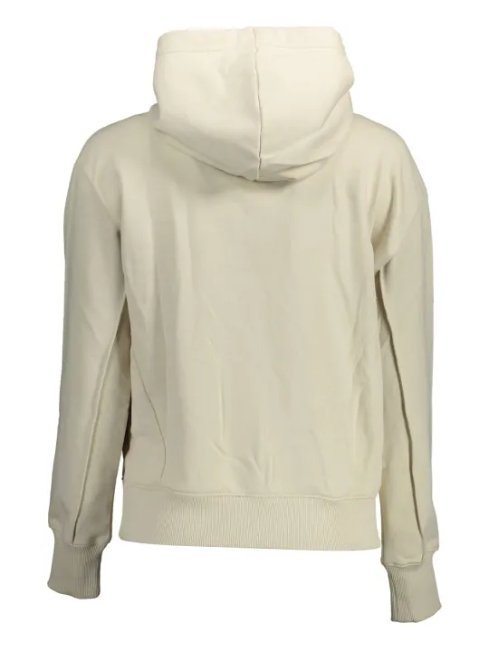 "Calvin Klein Sweatshirts im Sale | Calvin Klein Kapuzensweatshirt Beige mit Taschen und Logo online kaufen"|Planet-Deluxe