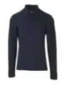 Dunkles blaues Langarm-Poloshirt