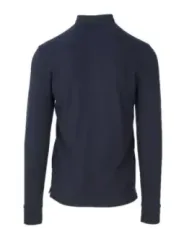 Marineblaues Baumwollrollkragenshirt