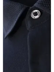 Armani Exchange blaues Mesh Poloshirt