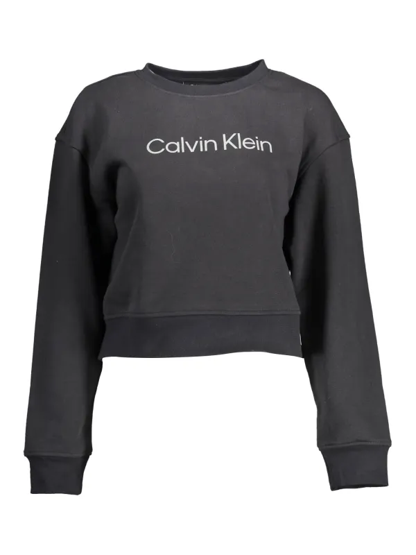 "Calvin Klein Sweatshirts im Sale | Calvin Klein Schwarzes Logo Sweatshirt Rundhals Langarm online kaufen"|Planet-Deluxe