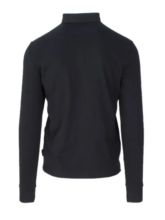 Schwarzer Rollkragenpullover mit Mesh-Textur