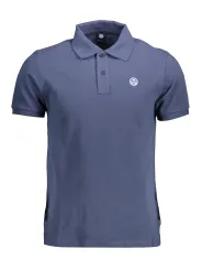 "North Sails Poloshirts im Sale | Poloshirt Kurzarm 2 Knöpfe Logo Naturfaser North Sails Blau online kaufen"|Planet-Deluxe