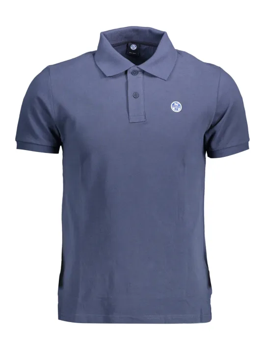 "North Sails Poloshirts im Sale | Poloshirt Kurzarm 2 Knöpfe Logo Naturfaser North Sails Blau online kaufen"|Planet-Deluxe