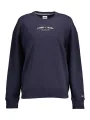 "Tommy Hilfiger Rundhals Sweatshirt Blau - Stickerei-Detail"