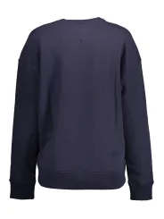 "Tommy Hilfiger Rundhals Sweatshirt Blau - Stickerei-Detail"