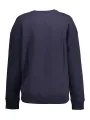 "Tommy Hilfiger Rundhals Sweatshirt Blau - Stickerei-Detail"