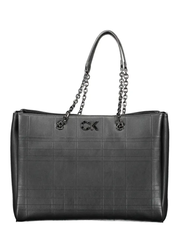 "Calvin Klein Einzelstücke & Seltenheiten im Sale | Calvin Klein Recyclingpolyester Tasche mit Kettenhenkeln und Fächern online kaufen"|Planet-Deluxe