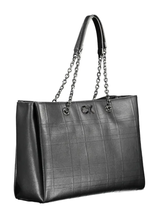 "Calvin Klein Einzelstücke & Seltenheiten im Sale | Calvin Klein Recyclingpolyester Tasche mit Kettenhenkeln und Fächern online kaufen"|Planet-Deluxe