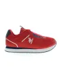 US Polo Rote Sneakers: Kontrastdetails & Schnürsenkel