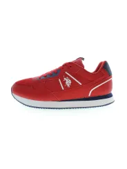 US Polo Rote Sneakers: Kontrastdetails & Schnürsenkel