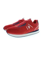 US Polo Rote Sneakers: Kontrastdetails & Schnürsenkel
