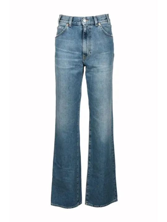 Mittlerblaue Straight-Leg Jeans Mauro Grifoni