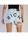 Helle Jeansshorts mit RICH-Aufdruck