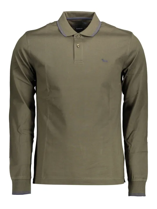 "HARMONT &amp| BLAINE Poloshirts im Sale | Harmont Blaine Grünes Poloshirt mit Kontraststickerei online kaufen"|Planet-Deluxe