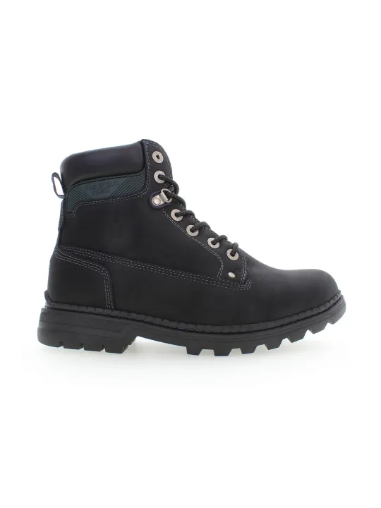 "U.S. POLO BEST PRICE Stiefeletten im Sale | U.S. POLO Schnürstiefel mit Kontrastdetails ZIGGY002MBU1 Schwarz online kaufen"|Planet-Deluxe