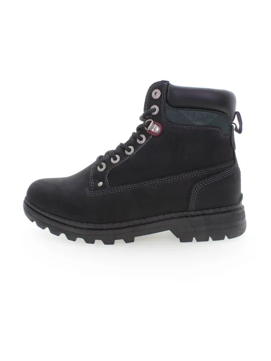 "U.S. POLO BEST PRICE Stiefeletten im Sale | U.S. POLO Schnürstiefel mit Kontrastdetails ZIGGY002MBU1 Schwarz online kaufen"|Planet-Deluxe