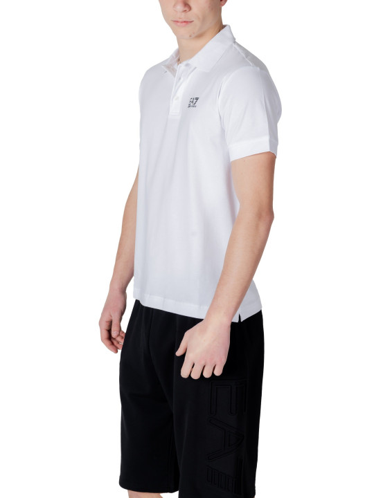 Weißes EA7 Poloshirt mit Logo