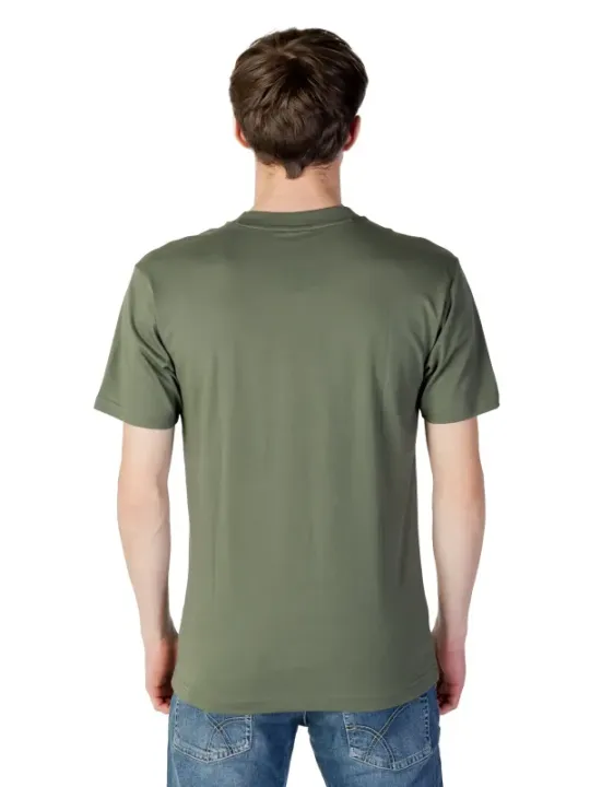 Sagegrünes Herren Kurzarm-T-Shirt