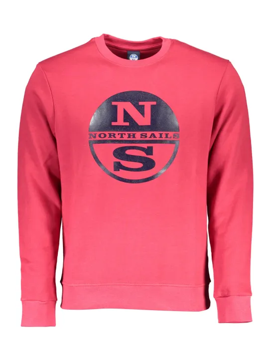 "North Sails Sweatshirts im Sale | Langarm Sweatshirt Rundhals Logo North Sails Rot 902413 online kaufen"|Planet-Deluxe