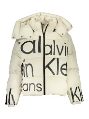 "Calvin Klein Jacken im Sale | Calvin Klein Recycelte Jacke Beige mit Abnehmbarer Kapuze online kaufen"|Planet-Deluxe