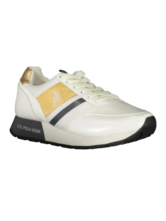 "US Polo Weiße Sneaker mit Kontrastdetails – Stilvoll & Modern"