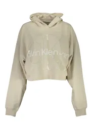 "Calvin Klein Sweatshirts im Sale | Calvin Klein Kapuzenpullover Beige mit Logo und Druck online kaufen"|Planet-Deluxe