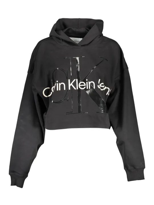 "Calvin Klein Sweatshirts im Sale | Calvin Klein Kapuzenpullover Schwarz mit Logo Druck online kaufen"|Planet-Deluxe