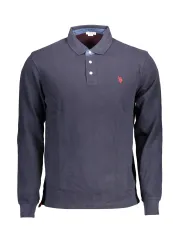 "U.S. POLO Poloshirts im Sale | Langarm-Poloshirt mit Ellbogenpatches und Kontrastdetails online kaufen"|Planet-Deluxe