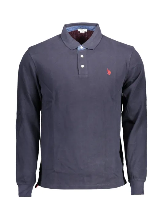 "U.S. POLO Poloshirts im Sale | Langarm-Poloshirt mit Ellbogenpatches und Kontrastdetails online kaufen"|Planet-Deluxe