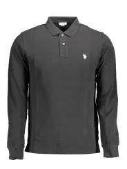 "U.S. POLO Poloshirts im Sale | Langarm Poloshirt mit Logo und Stickerei 2 Knpfe US Polo online kaufen"|Planet-Deluxe