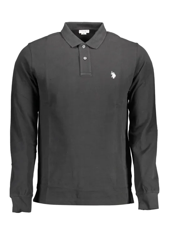 "U.S. POLO Poloshirts im Sale | Langarm Poloshirt mit Logo und Stickerei 2 Knpfe US Polo online kaufen"|Planet-Deluxe
