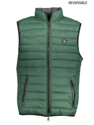 "U.S. POLO Jacken im Sale | Wendbare ärmellose Jacke Grün-Blau mit Taschen und Reißverschluss online kaufen"|Planet-Deluxe