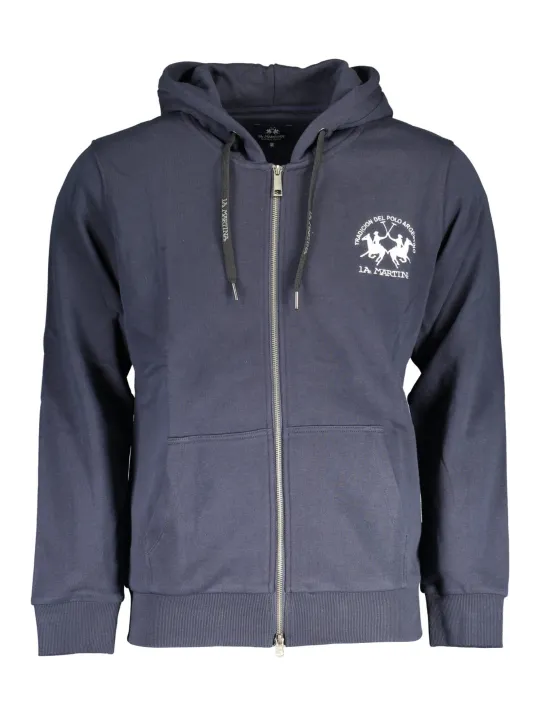 "LA MARTINA Sweatshirts im Sale | Kapuzensweatshirt mit RV und Taschen LA MARTINA Blau online kaufen"|Planet-Deluxe