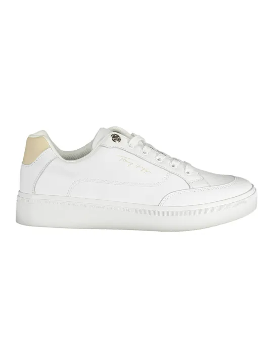"Tommy Hilfiger Sneakers im Sale | Recycelte Tommy Hilfiger Sneakers mit Kontrast und Logo online kaufen"|Planet-Deluxe