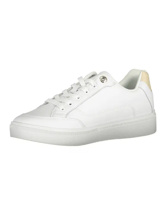 "Tommy Hilfiger Sneakers im Sale | Recycelte Tommy Hilfiger Sneakers mit Kontrast und Logo online kaufen"|Planet-Deluxe