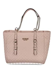 "GUESS JEANS Einzelstücke & Seltenheiten im Sale | GUESS JEANS Tasche mit Kettenriemen und Fächern Rosa online kaufen"|Planet-Deluxe