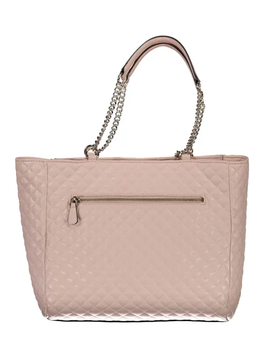 "GUESS JEANS Einzelstücke & Seltenheiten im Sale | GUESS JEANS Tasche mit Kettenriemen und Fächern Rosa online kaufen"|Planet-Deluxe